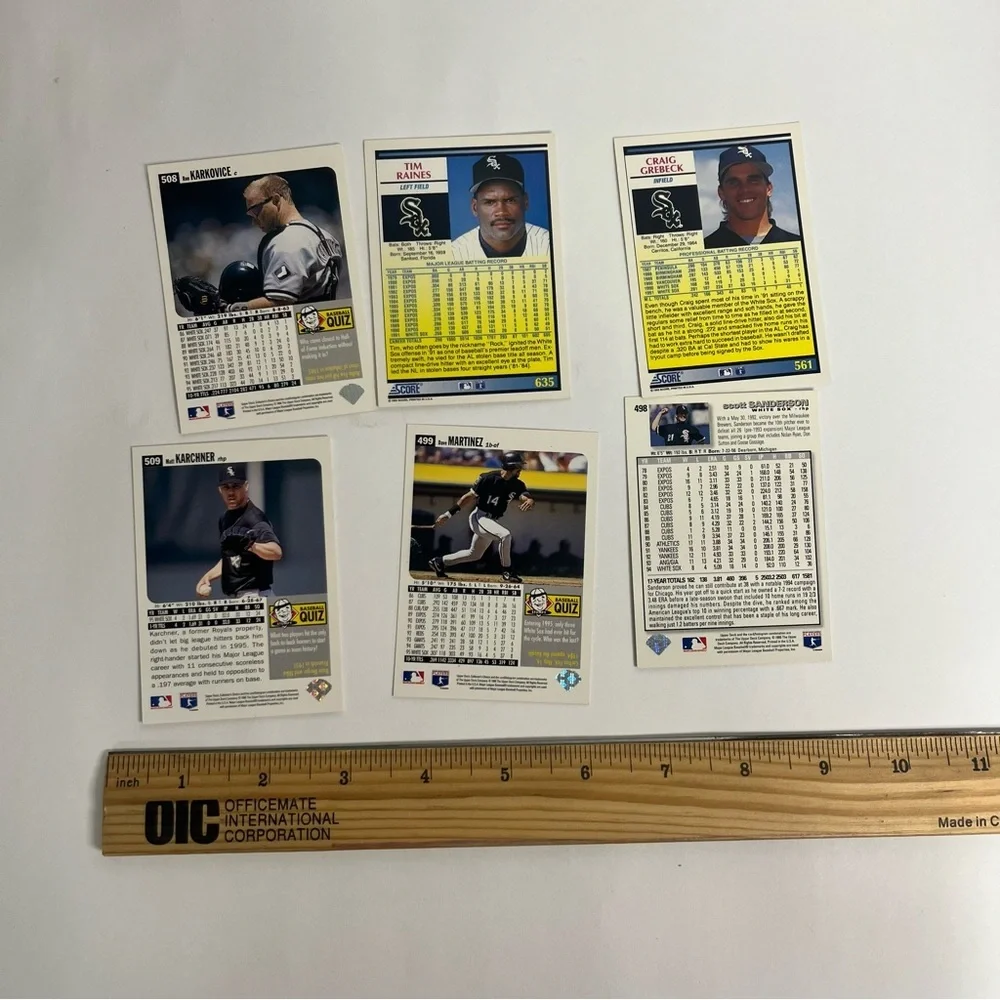 vintage 90s chicago white sox baseball card lot crafting junk journal collecting